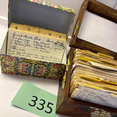 Vintage Recipe boxes full!!!