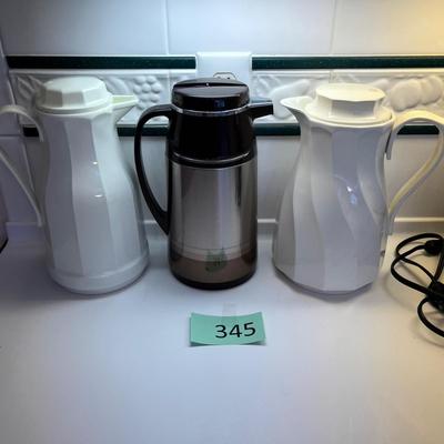 3 coffee carafes