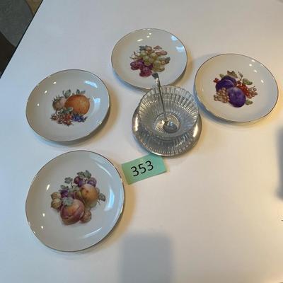 Plates & marmalade bowl