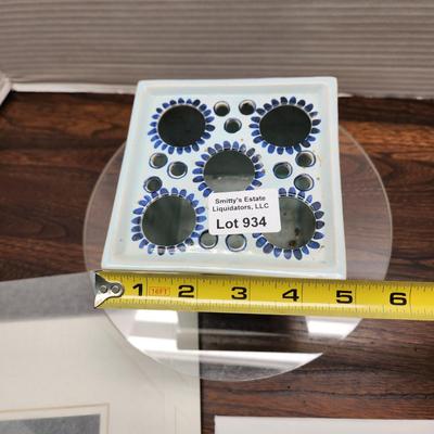 Vintage Palin Thorley Flower brick, Williamsburg Virginia 5x5x4"h