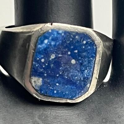 Sterling Silver Blue Stone Ring (14)