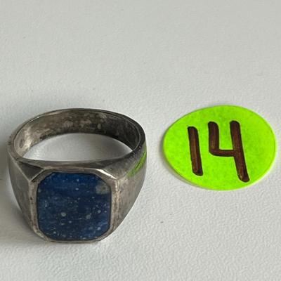 Sterling Silver Blue Stone Ring (14)