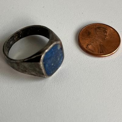 Sterling Silver Blue Stone Ring (14)