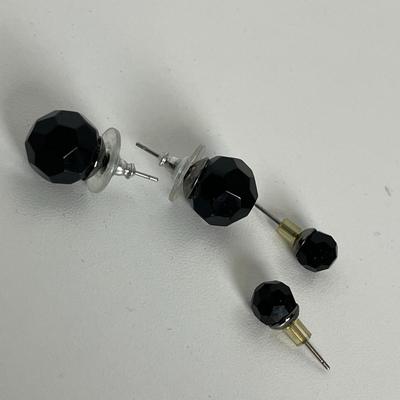 Black Beaded Statement Necklace and Earring Set (25)