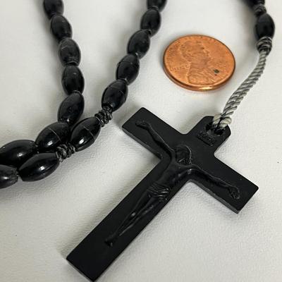 Black Beaded Rosary (28)