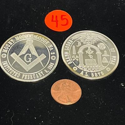 Freemasonry Coins - Mount Moriah Lodge No. 2 & Grand Lodge (45)