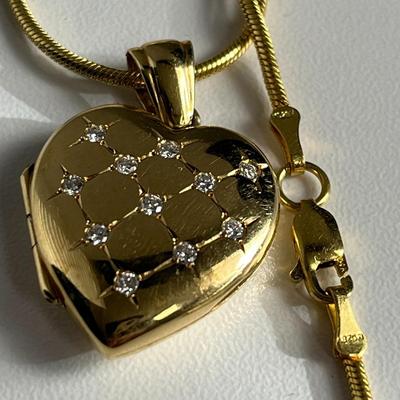 Gold Heart Locket Necklace (44)