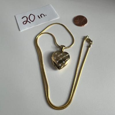Gold Heart Locket Necklace (44)