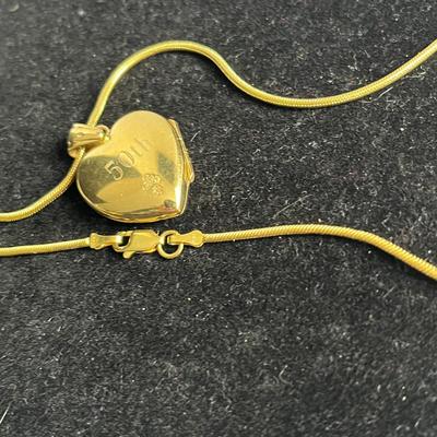 Gold Heart Locket Necklace (44)