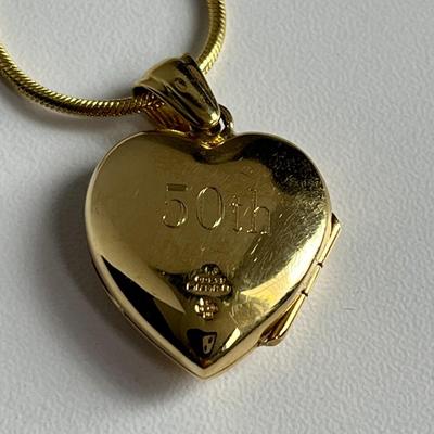 Gold Heart Locket Necklace (44)