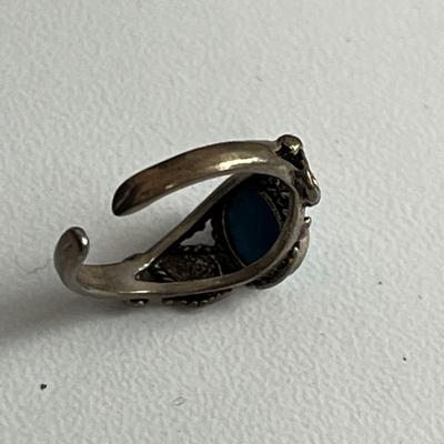 Two Blue & Silver Rings (60)