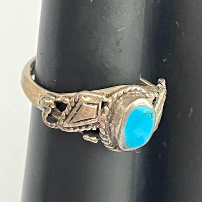 Two Blue & Silver Rings (60)