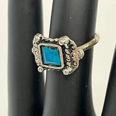 Two Blue & Silver Rings (60)