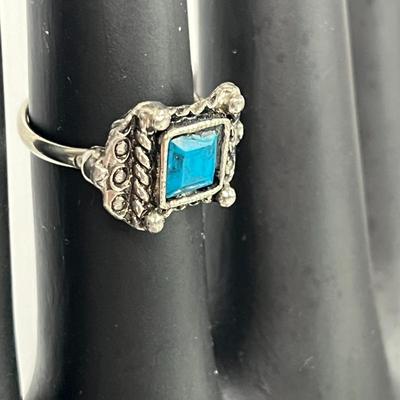 Two Blue & Silver Rings (60)