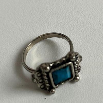 Two Blue & Silver Rings (60)