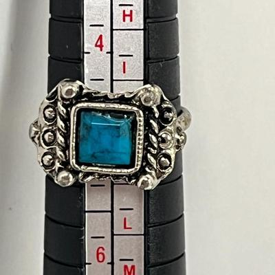 Two Blue & Silver Rings (60)