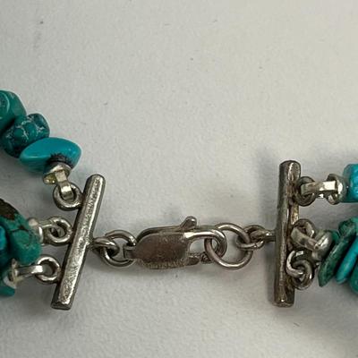 Layered Stone Necklace and Bracelet with additional Stones (72)