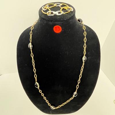 Chain Statement Necklace and Bracelet (83)