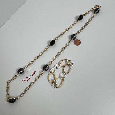 Chain Statement Necklace and Bracelet (83)