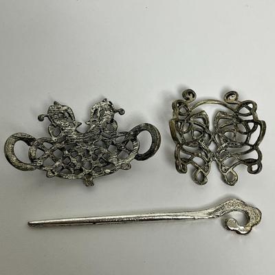 Vintage Silver Hair Pins (90)
