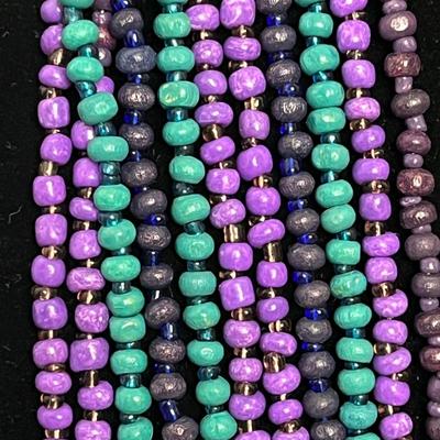 Layered Beaded Necklace & Clip-On Earrings (93)