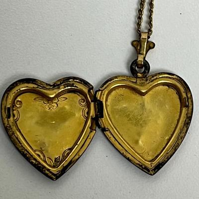Two Pendant Necklaces - Locket and Key (110)