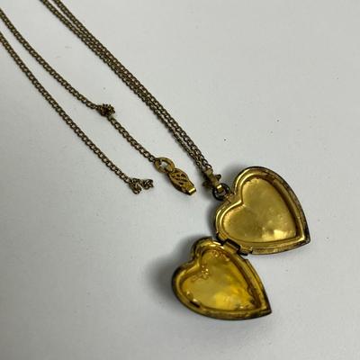 Two Pendant Necklaces - Locket and Key (110)