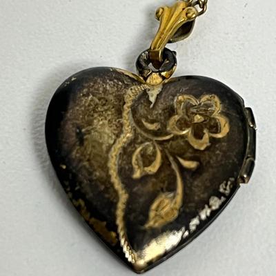 Two Pendant Necklaces - Locket and Key (110)