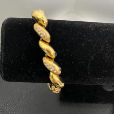 Thick Gold & Silver Chain Statement Necklace & Bracelet (112)