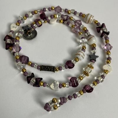 Beaded Necklace & Earrings (115)
