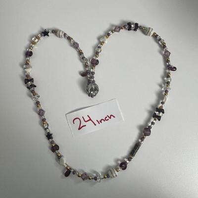 Beaded Necklace & Earrings (115)