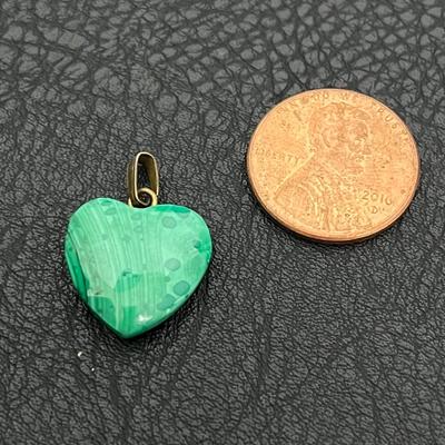 Silver (925) Turquoise Earrings, Turquoise & Gold Necklace, Heart Pendant (116)