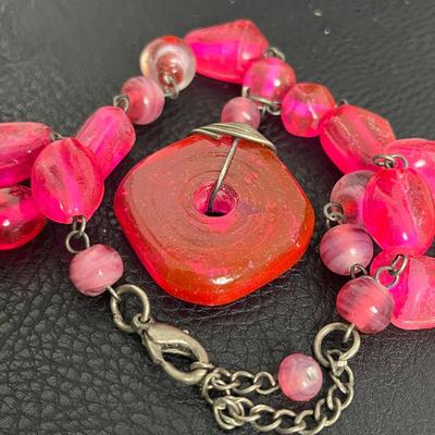 Multicolored Beaded Necklaces and Earrings (123)