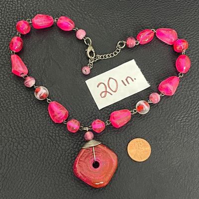 Multicolored Beaded Necklaces and Earrings (123)