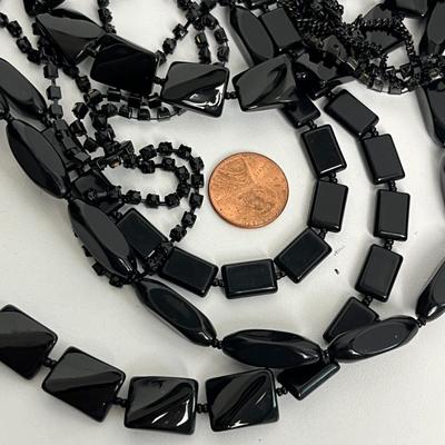 Chico's Black Layered Necklace, Earrings, and Taurus Ring (126)