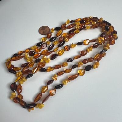 Amber/Yellow Necklace, Ring, and Earrings (127)