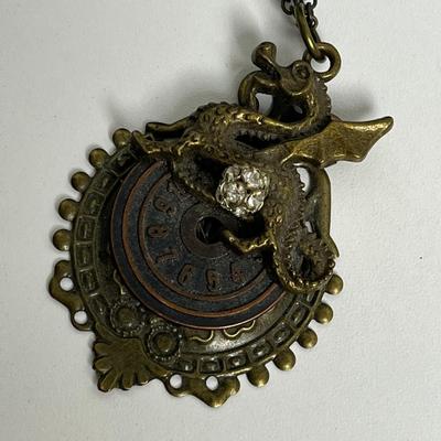 Dragon Pendant Necklace, Bracelet, Ring, and Snake (128)