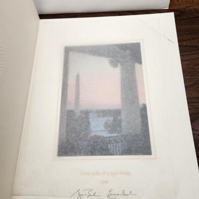 2008 Large White House Christmas Card Signed George Bush Laura Bush