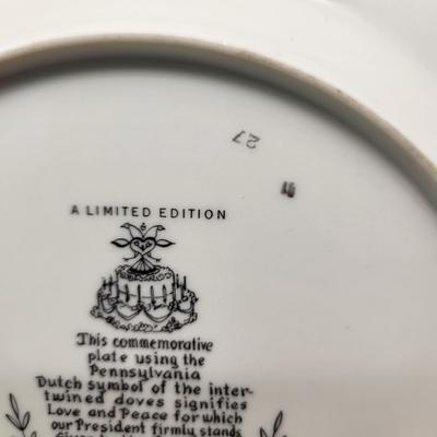 1953 President Eisenhower Castleton China Plate 10.5"