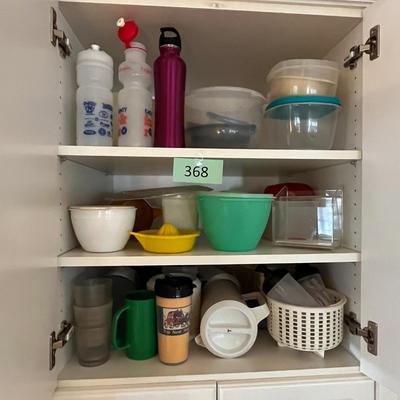 Cabinet of plastic items
