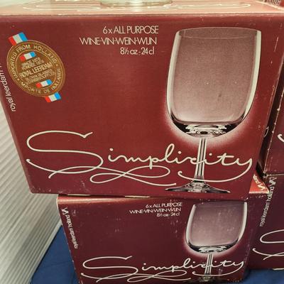 3 Sets of 12 Royal Leerdam Holland Glasses Wine Goblet Flute