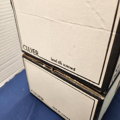 8 Vintage Culver Glasses Barware