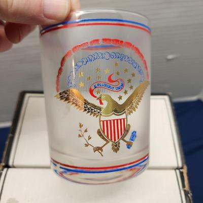 8 Vintage Culver Glasses Barware