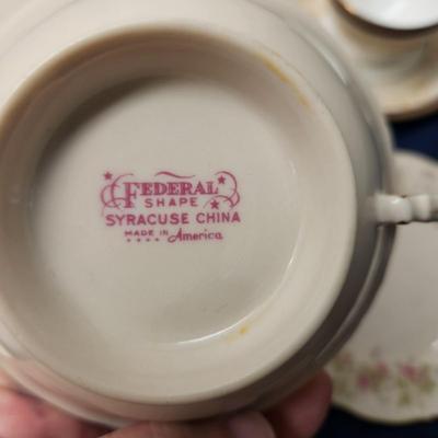 Lot of Vintage Plates Cups Saucers Minton Wedgwood American Limoges Lenox