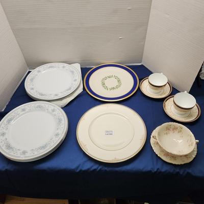 Lot of Vintage Plates Cups Saucers Minton Wedgwood American Limoges Lenox