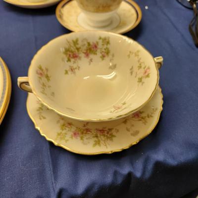 Lot of Vintage Plates Cups Saucers Minton Wedgwood American Limoges Lenox