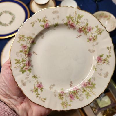 Lot of Vintage Plates Cups Saucers Minton Wedgwood American Limoges Lenox