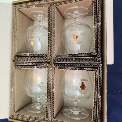 4 Vintage Courvoisier Le cognac De Napoleon Brandy Glasses