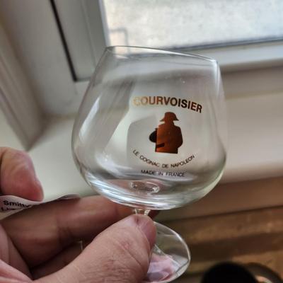 4 Vintage Courvoisier Le cognac De Napoleon Brandy Glasses