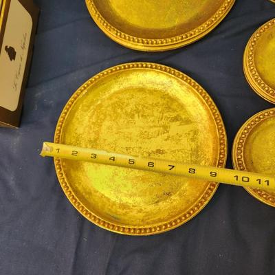 Yankee Candle Gold Leaf Rope Candle Plates